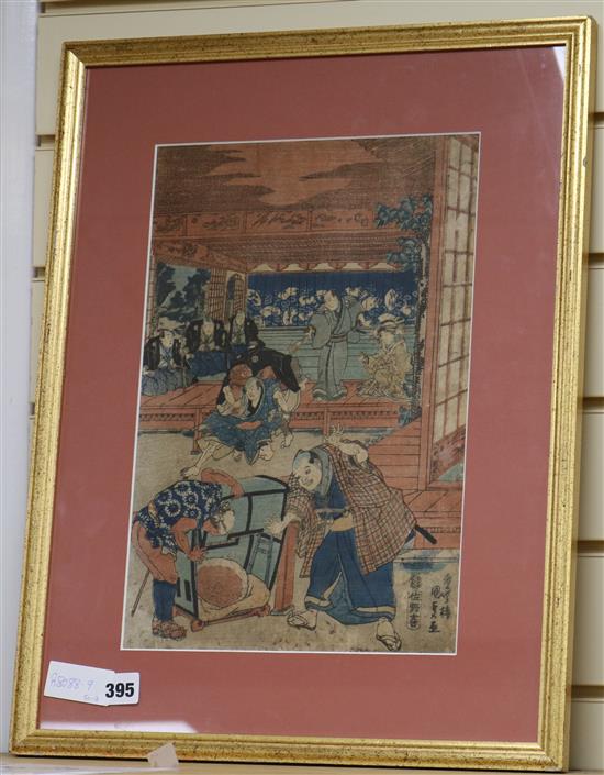 A Japanese woodblock print, 37 x 24cm